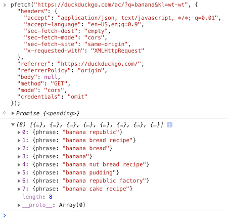 custom pfetch function example